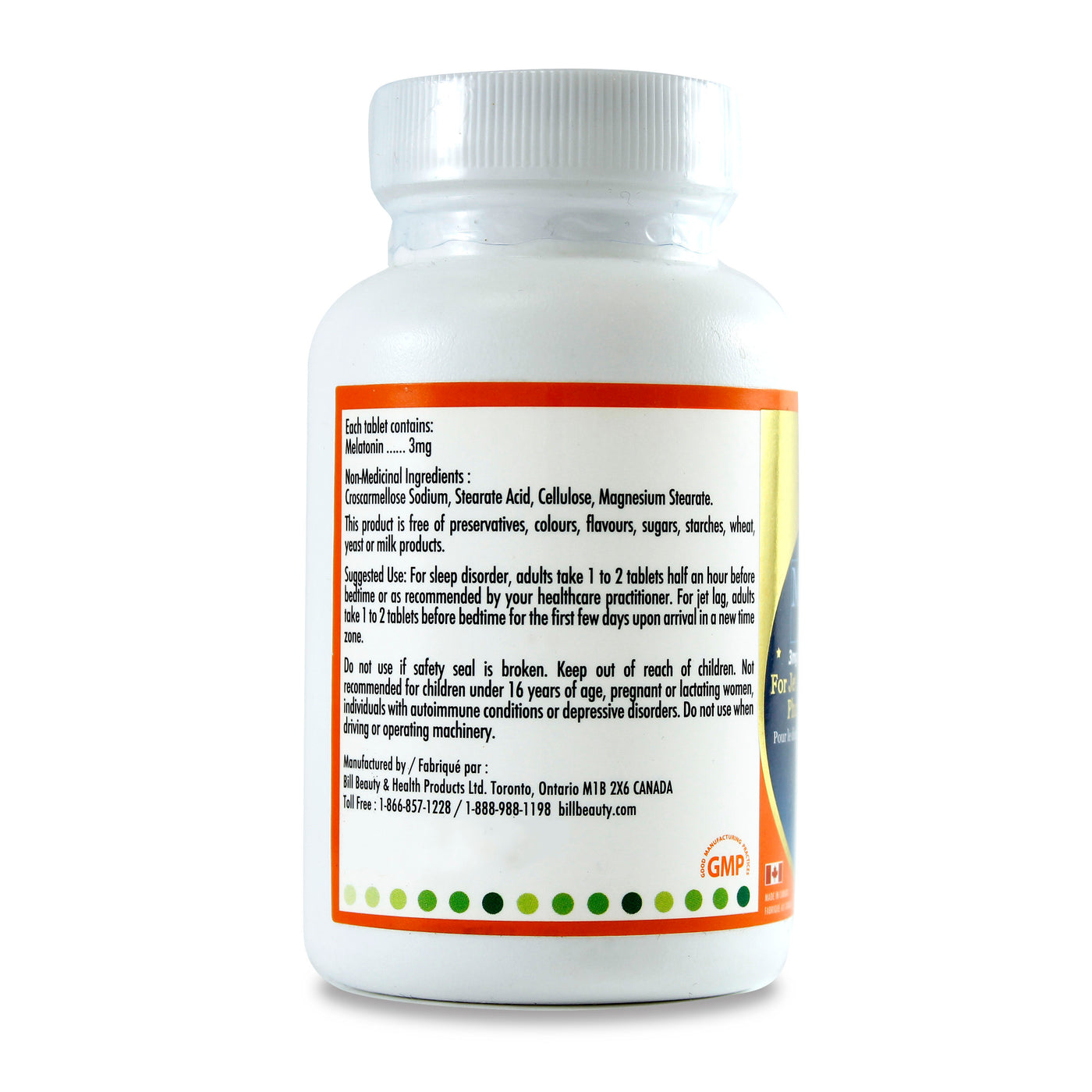 BILL Natural Sources® Melatonin 3mg 100 Tablets