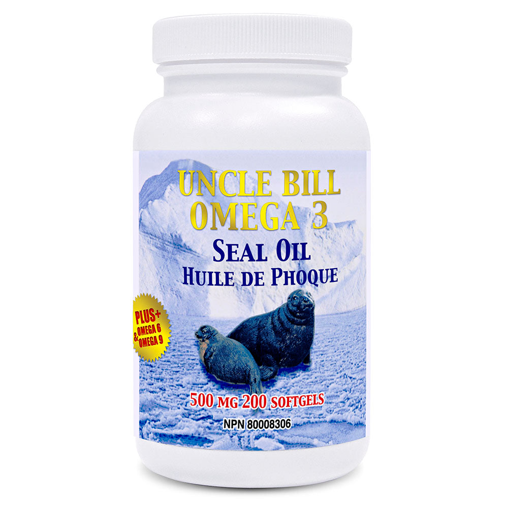 UNCLE BILL® Omega-3 Seal Oil 500mg Softgels