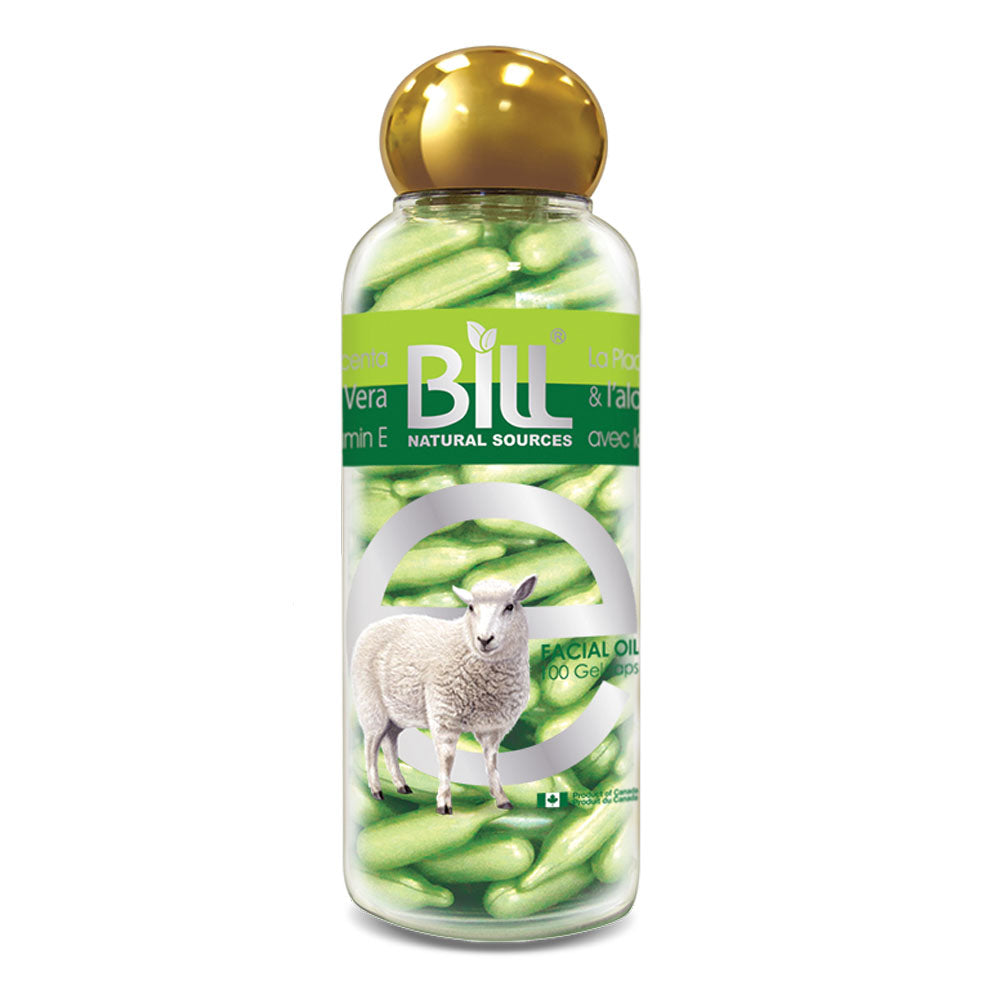 BILL Natural Sources® Lamb Placenta Facial Moisturizer with Aloe Vera & Vitamin E Gelcaps