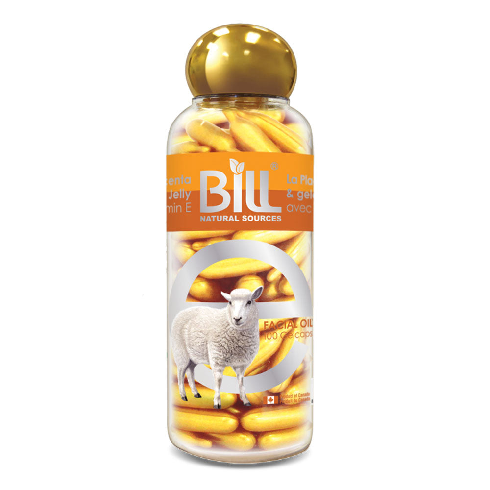 BILL Natural Sources® Lamb Placenta Facial Moisturizer with Royal Jelly & Vitamin E Gelcaps