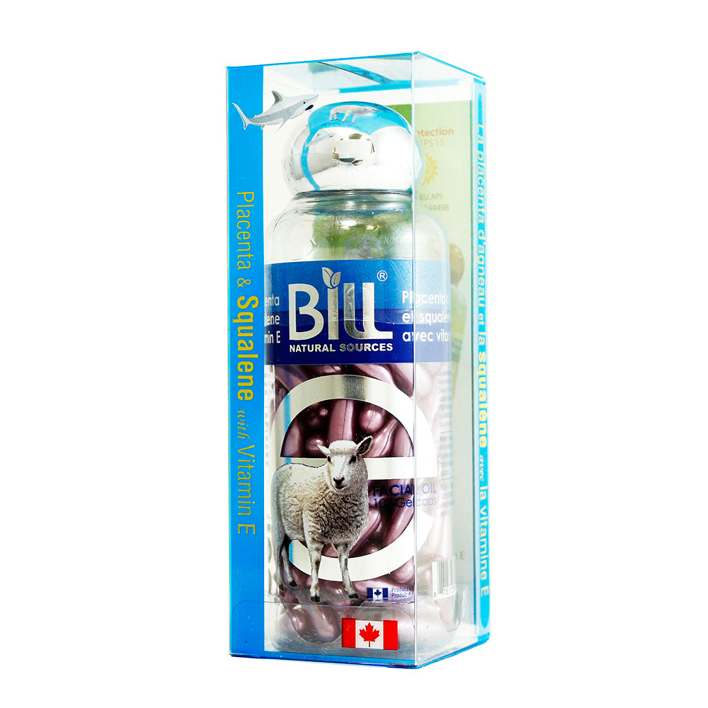 BILL Natural Sources® Lamb Placenta Facial Moisturizer with Squalene & Vitamin E Gelcaps