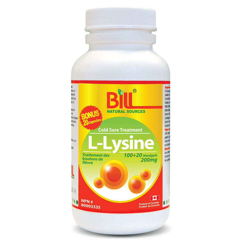 BILL Natural Sources® L-Lysine 200mg 120 Capsules