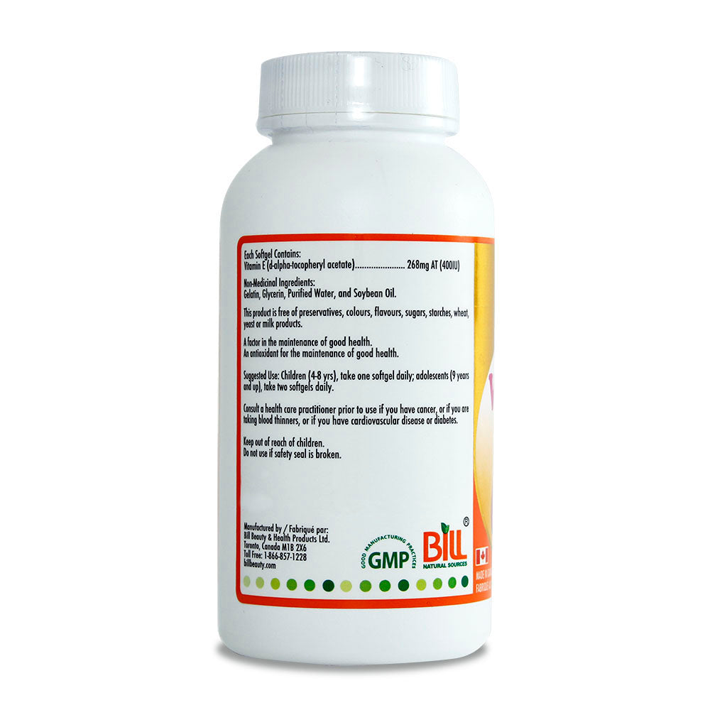 BILL Natural Sources® Vitamin E 400IU 120 Softgels