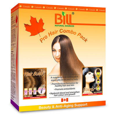BILL Natural Sources® Pro Hair Combo Pack (GrowFLX 100 capsules + HairBuild 100 Capsules)