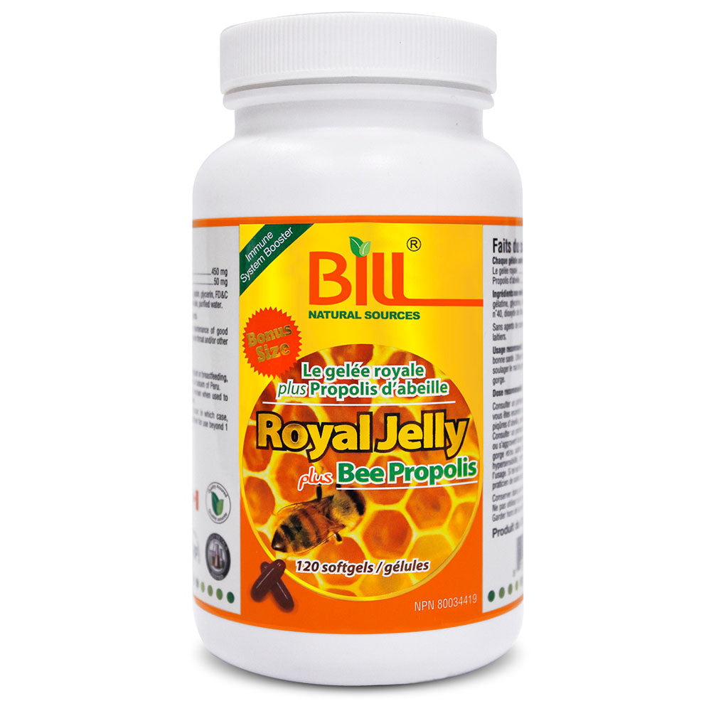 BILL Natural Sources® Royal Jelly plus Bee Propolis 1000mg Softgels