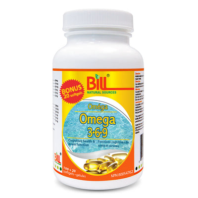 BILL Natural Sources® Omega 3-6-9 120 Softgels
