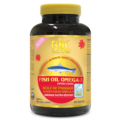BILL Natural Sources® Enteric Coated Fish Oil 1000mg Softgels