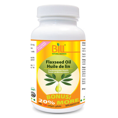 BILL Natural Sources® Flaxseed Oil 1000mg 120 Softgels