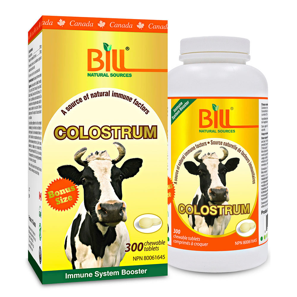 BILL Natural Sources® Colostrum 500mg Chewable Tablets