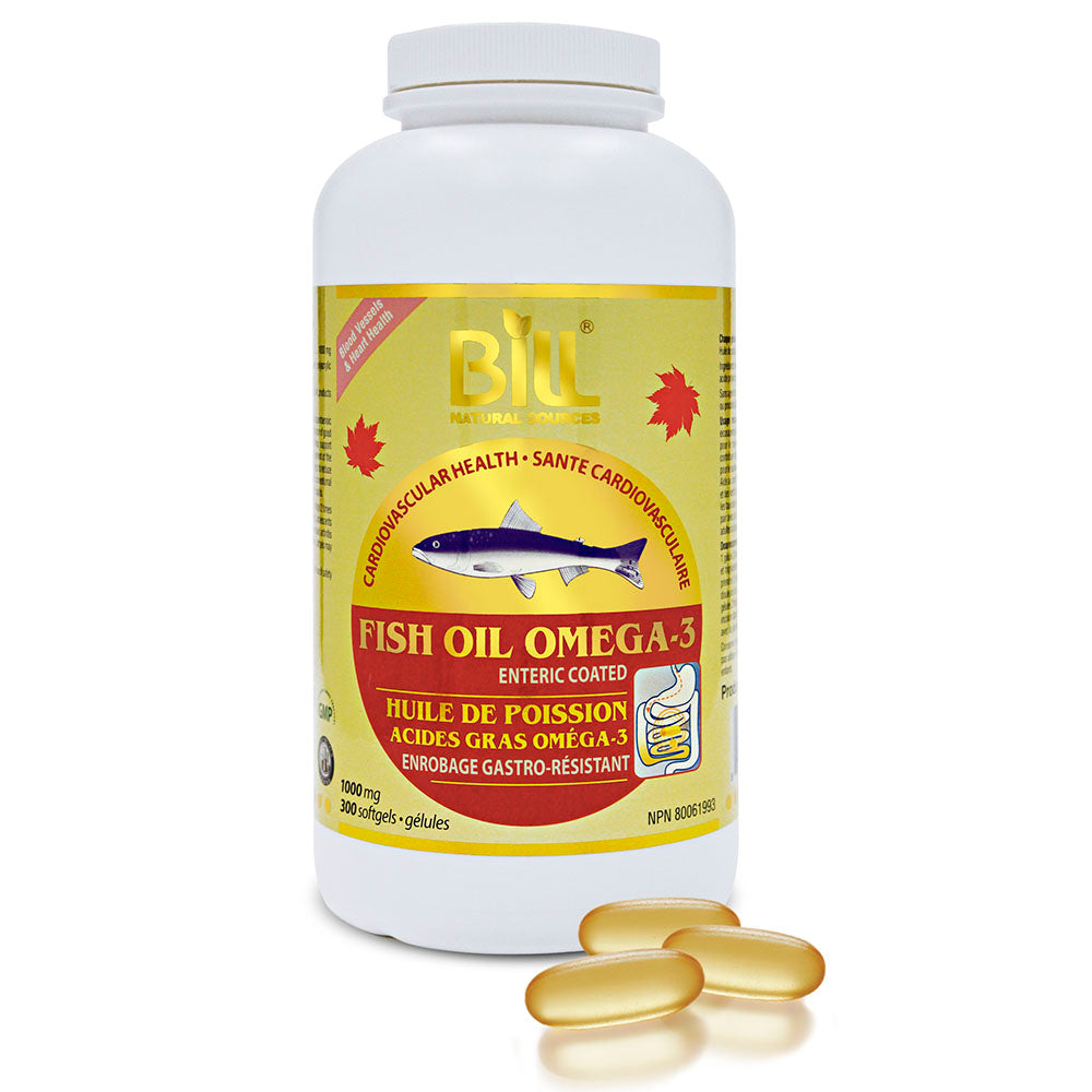 BILL Natural Sources® Enteric Coated Fish Oil 1000mg Softgels