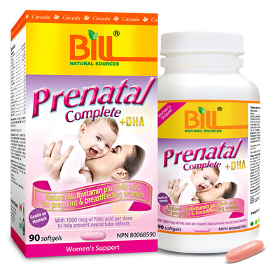 BILL Natural Sources® Prenatal Complete with DHA 90 Softgels