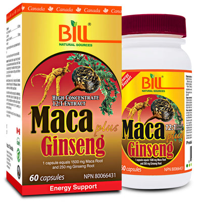 BILL Natural Sources® Maca Plus Ginseng  60 Capsules