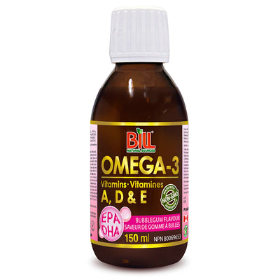 BILL Natural Sources® Liquid Omega 3 Vitamins A,D & E 150 ml