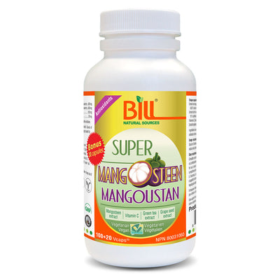 BILL Natural Sources® Mangosteen 600mg 120 Vegetarian Capsules
