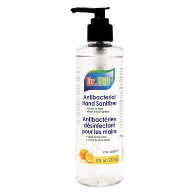 Dr. BILL Antibacterial Hand Sanitizer Gel 8oz (237ml) (Lemon Flavour)