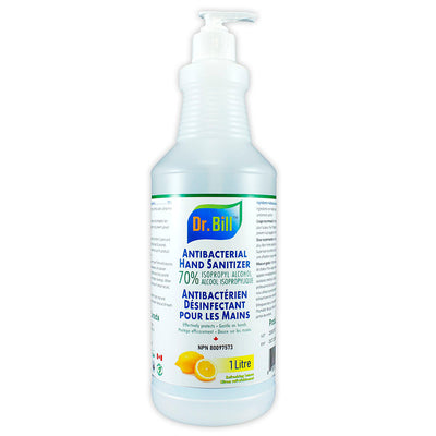 Dr. BILL Antibacterial Hand Sanitizer Gel 1 Litre （Lemon Flavour）