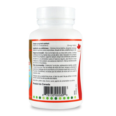Bill Natural Sources® Vitamin D3 1000IU 120 Tablets